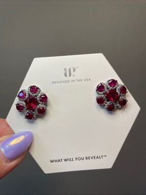 Bomb Party "Forever in Bloom" Lab Created Ruby on Hematite $160 MSRP